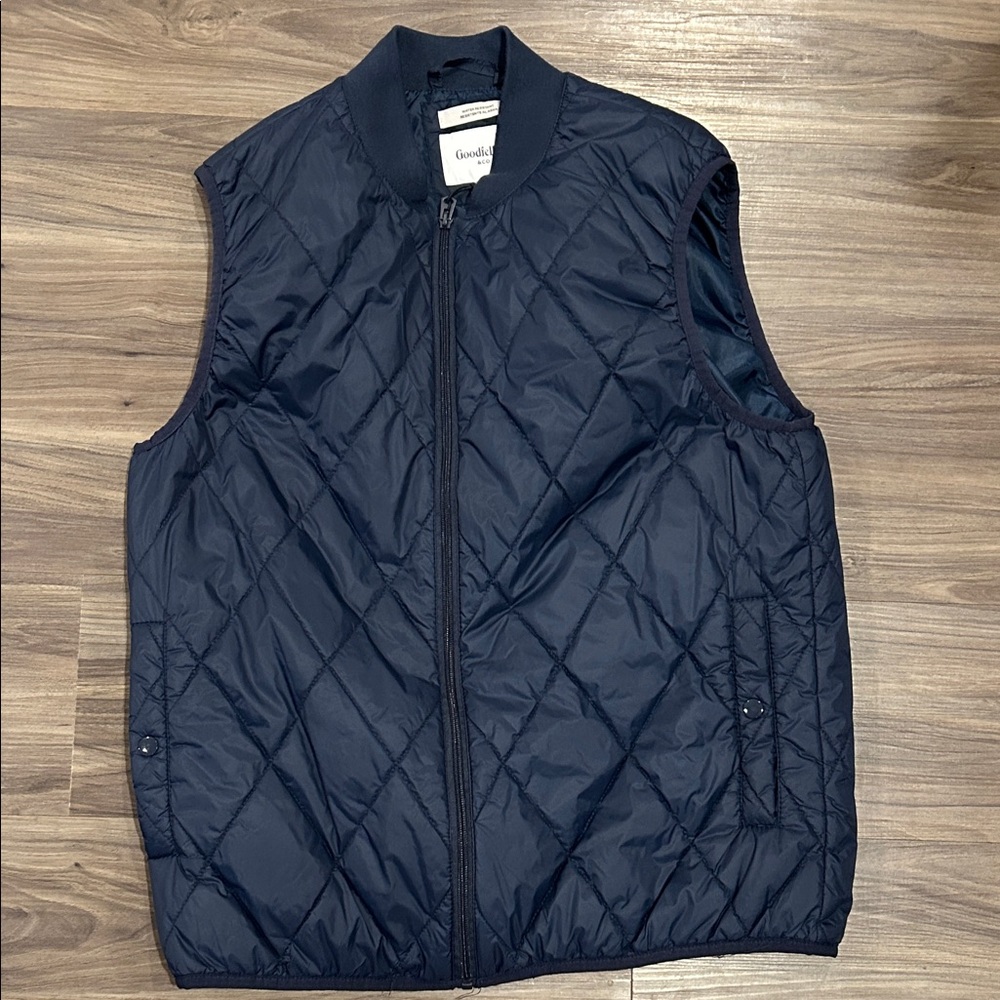 Goodfellow & Co Men's Dark Blue Quilted Vest